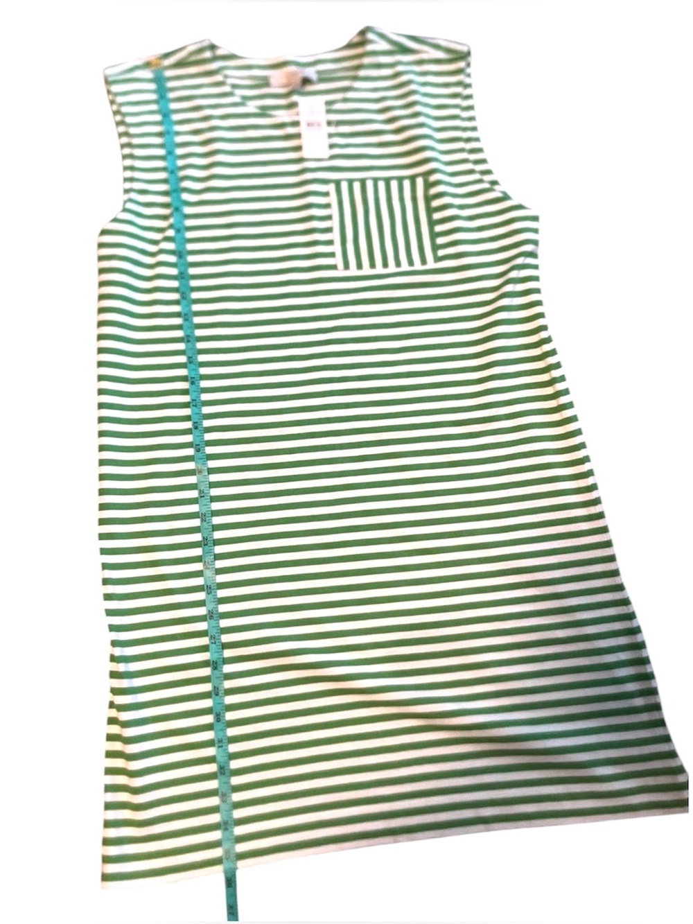NWT-LOFT Striped Pocket Muscle Tee Dress-Large - Picture 7 of 8